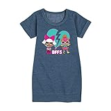 HYBRID APPAREL - LOL Surprise! Dolls - Heart Mended BFFs - Deva & Neon QT - Toddler & Youth Girls Fleece Dress - Size Small