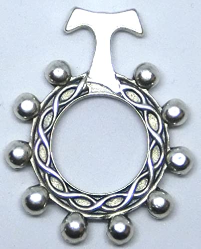 Generico 90.124.30 TAU rosario de dedo decena oración cruz Tau plata