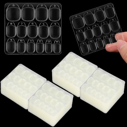 Nogeqi 600 Stück Klebepads Nägel 40 Blatt Nagel Klebepads Transparent Doonails Klebesticker Doppelseitiger Press On Klebepad Für Diy Nagelstudiozubehör Maniküre Dekoration Zubehör