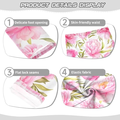 Girls' Leggings Flowers Floral Pink Kids Yoga Tights Pants 1 Pack 208500263