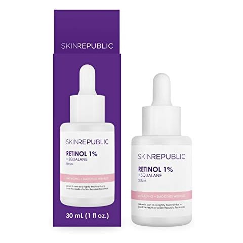Skin Republic Retinoid Complex 1% & Squaline 15% Serum, For Younger Looking Skin, Helps Brighten and Even Skin Tone, 30ml Cover