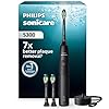 Philips Sonicare 5300 spazzolino elettrico sonico con 2 livelli di intensità, avviso di pressione, EasyStart, Smartimer e BrushPacer, nero, modello HX7101/04 [Nuova tecnologia]