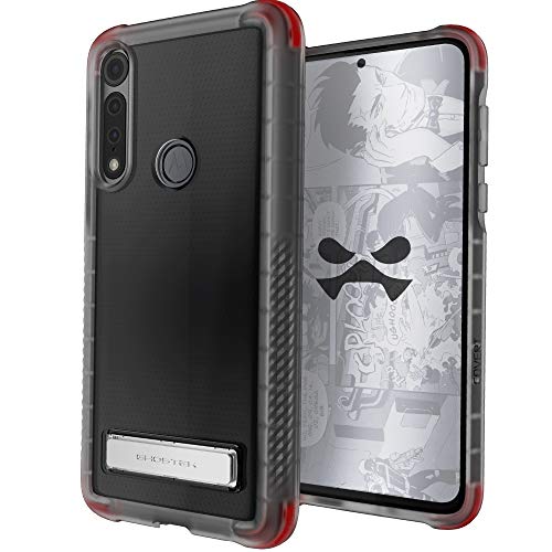 Ghostek Covert Moto G Power Clear Case With Stand Super Slim Thin Shockproof Design Heavy Duty Protection Hand Gripper Bumper Wireless Charging Compatible For 2020 Moto G Power (6.4 Inch) - (Smoke) #TOP1