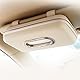 Cartisen Taschentuchhalter, Sonnenblende-Serviettenhalter, Auto-Visier-Tücherhalter, Luxus-PU-Leder-Rücksitz Taschentuch-Halter (Beige)