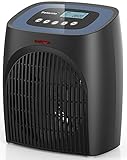 Portable Digital Space Heater for indoor usee , Selanto Portable Heater with Thermostat, Built-in 12H Timer and Tip-over & Overheat Protection, 1500W PTC Ceramic Heater for Bedroom Office