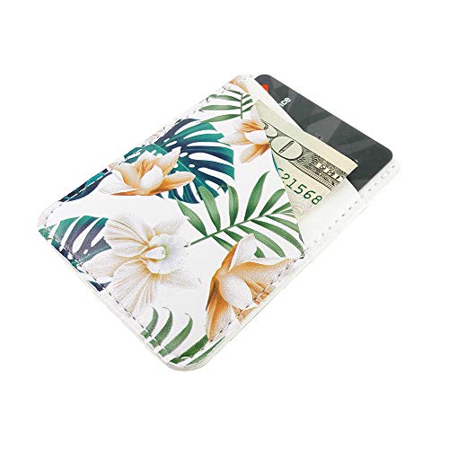 Palm-Tree-Leaf-Flowers-Adhesive-Cell-Phone-Credit-Card-Stick-On-Wallet-Holder-Phone-Pocket-Pouch-Sleeves-for-iPhoneSamsung-Android-and-All-Smartphones