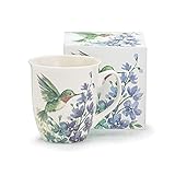 Hummingbird Over Purple Flowers 16 oz. Mug