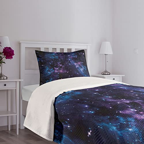 Colcha Ambesonne Space acolchada de microfibra suave lavable a máquina 8