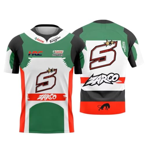 PRORACER T-shirt Zarco 5 equipamento motoGP, Branco, L