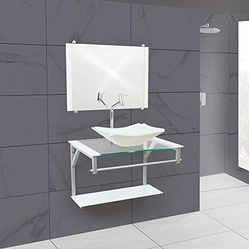 Gabinete Para Banheiro De Vidro Paris 60 Cm