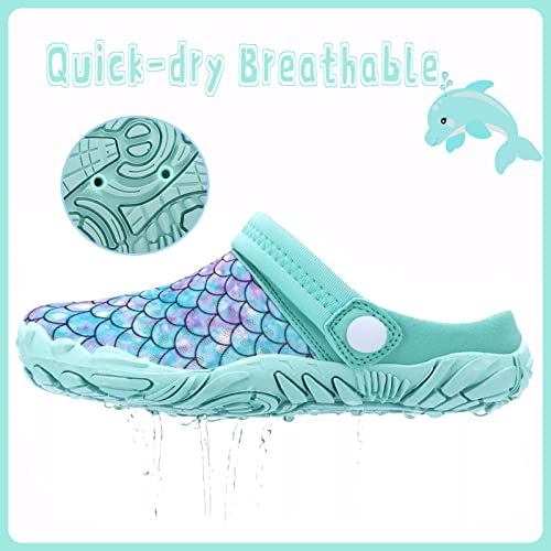 Kids Clogs Garden Shoes Girls Beach Boys Water Shoes Summer Cute Cartoon Slip On Quick Dry Children Classic Slippers Blue Scale 12 #TOP5