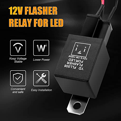 Temsone Universal Utv/Atv Turn Signal Kit, Street Legal With Toggle Switch,Horn Kit And Led Blinker Kit Compatible With Polaris Rzr, Kawasaki, Pioneer, Can-Am, Honda, Arctic Cat, Plug And Play #TOP4