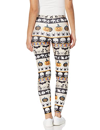 Sister Amy Women's Halloween Pumpkin Skulls Printed Ankle Elastic Tights Legging Halloween A-Halloween Us L #TOP1