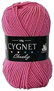 Cygnet Chunky Knitting Yarn 100g 100% Acrylic 813 Pink