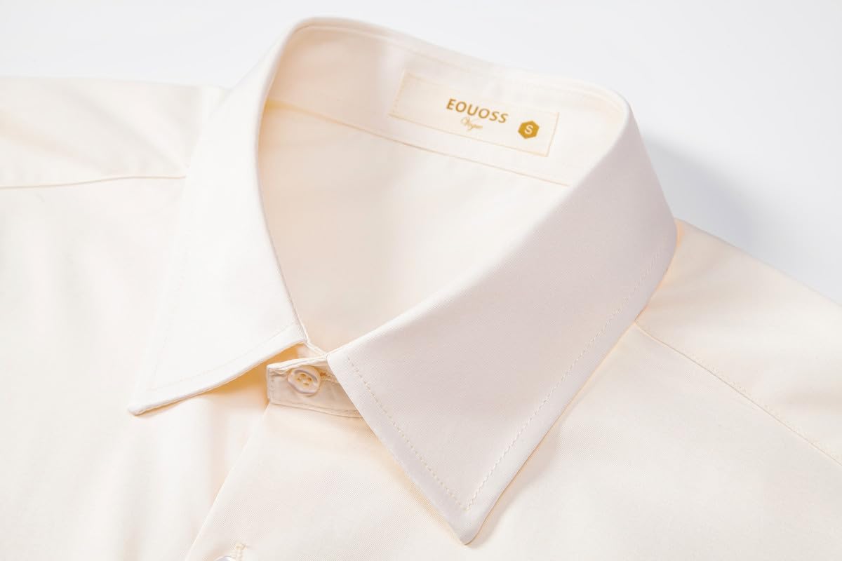 Men's Dress Shirts Formal Slim Fit Stretch Long Sleeve Button Down Shirt for Men Wrinkle Free Collar Business Shirts - Image 4