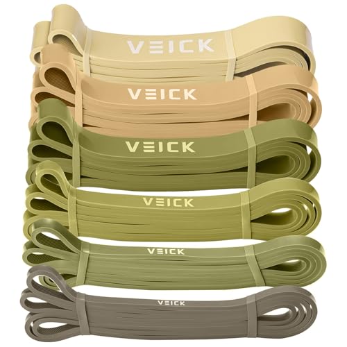 Image of VEICK Pull Up Resistance Bands Set, Heavy Stretch Workout Bands, Fitness Assistance Bands for Men Women, Portable Exercise Equipment for Home Gym Office Travel