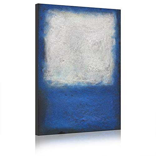 Annick Goutal Toile Abstraite Peintures Célèbres Blanc Et Bleu De Mark Rothko Reproduction d'art sur Toile Art Moderne pour La Décoration De La Maison (Pas de Cadre,50_x_70_cm)