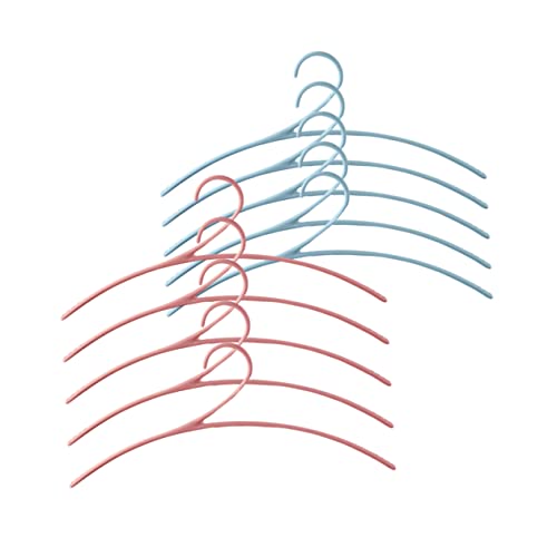 Ciieeo 10Pcs Clothes Hangers Non Slip Plastic Coat Hangers with Contoured Shoulder Design and Rustproof for Traceless Clothing Storage