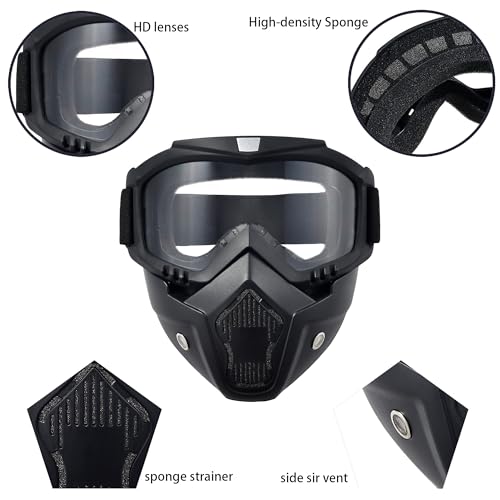 Image of Motorcycle Face Mask Full Face,Dirt Bike Goggles Motocross, ATV, Offroad, Riding Racing Goggles for Men Women