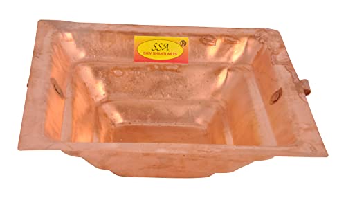 Image of SHIV SHAKTI ARTS Copper hawan Kund | Yagya Kund | Poojan Home - Temple, Ritual Pooja Pourpose, Indian Cultural Religious Item, (NO 10)