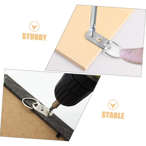 Image of 1set Heavy-Duty d Picture Hangers Hooks for Hanging Frames Artwork Mirrors for Drywall Use Sturdy Picture Hanging Hardware