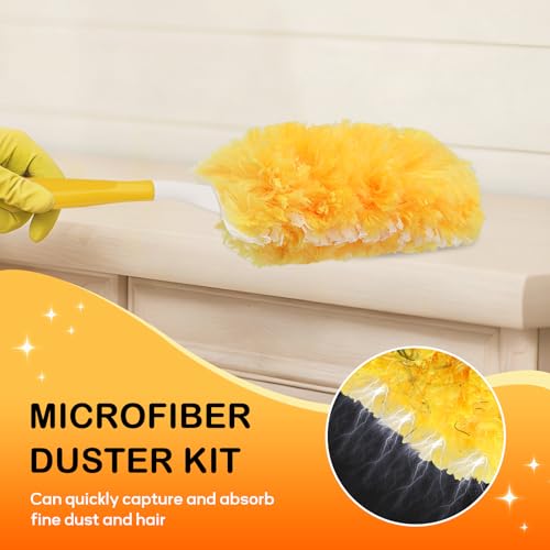 Image of SetSail 25 Count Duster Refills Compatible with Swiffer Dusters,Orange
