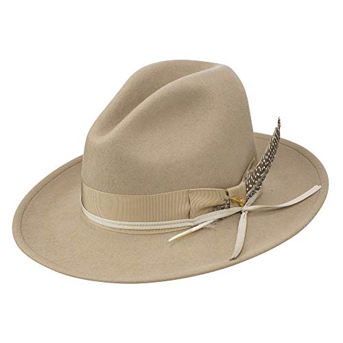 Stetson Mccrea Fedora Hat Mushroom Western Hat Wool Felt (Large) #TOP30