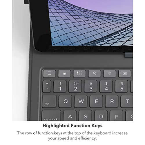 Teclado para iPad 10.9 de batería larga y par múltiples dispositivos ZAGG Messenger Folio 2 5