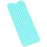 XIYUNTE Bathtub Mat Non Slip - 40 x 16 Inch Extra Large Shower Mat Rectangle Bathtub Anti Slip Mat with Suction Cups and Drain Holes, Rubber Shower Mats for Bathroom, Machine Washable, Green