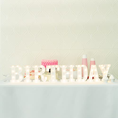 Image of Restaurantware Illumify 6.6 x 1.2 x 8.7 Inch Light Up Letter 1 Durable Marquee LED Light - Letter Y Touchproof White Plastic Party Light Keyhole Slot For Parties Weddings Or Special Events