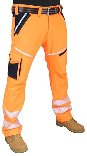 Pantalon de travail haute visibilité softshell anti-pluie et vent