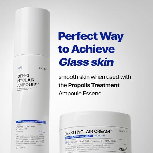 CELL29 Gen3 Hyclair Serum Ampoule 3-Layer Hyaluronic Acid 10 Species Acne Treatment Daily Face Moisturizer Propolis & Collagen 100-Hour Long-Lasting Formula All Skin Types Glass Skin Korean 3.38 Fl.oz