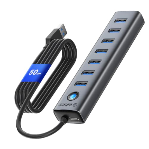 Amazon | ORICO USBハブ 7ポート3.0ハブ アルミニウムマルチポート