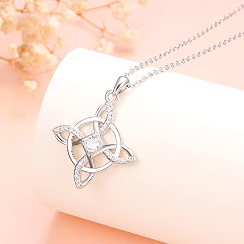 925 Sterling Silver Good Luck Irish Celtic Knot Pendant Necklace for Women Jewelry Gift3