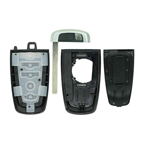 BROVACS Replacement Key Shell + Uncut Blank Emergency Insert Key Compatible with FORD Edge Fusion Explorer Expedition F-150 F-250 F-350 F-450 5 Button Smart Keyless Entry Remote Key Case Fob PG737A - Image 2