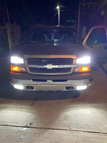 41CvlambLoL. SL500  - ECOTRIC Bumper Fog Lights Lamps Compatible with 2003-2007 Chevy Silverado 2002-2006 Chevy Avalanche with Bulbs Driver Side+Passenger Side