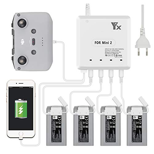 Cosa ottieni: 1 Caricabatterie 6 in 1, 1 cavo AC, 4 cavi di ricarica della batteria, 12 mesi di garanzia e servizio clienti amichevole (batteria, radiocomando, cavo di ricarica USB e cellulare non inclusi)