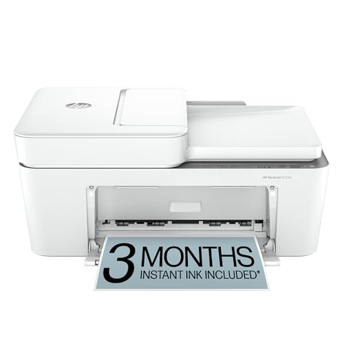 HP DeskJet 4255e Wireless All-in-One Color Inkjet Printer, Scanner, Copier,