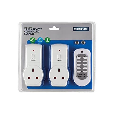 STATUS Remote Control Socket | White Remote Control Plug UK | Pack of 2 | SREMSOC2PK3 Cover