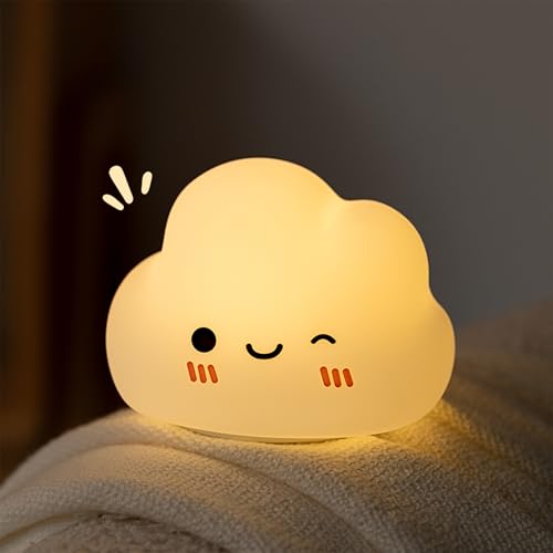 Wetry Cloud Night Light for Kids Baby Girl Gifts, Newborn Nursing Lamp Rechargeable, Dimmable, 30 Minutes Timer, Colour Changing