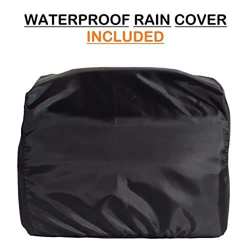 Image of Polyester WF-16 Camera Bag - DSLR Case with Adjustable Shoulder Strap & Rain Cover - for Nikon, Canon, Sony and All DSLR Cameras - Water Resistant - Anti Shock (Orange-Interior)