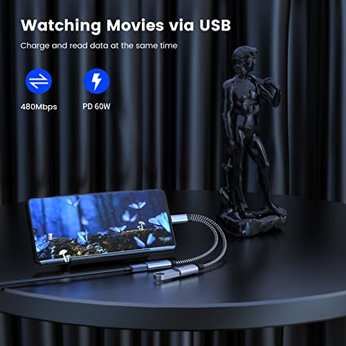 USB C OTG with Charging OTG adapter Type C OTG Splitter with 60W PD Fast Charge Compatible for steam deck,Galaxy S26,Switch,Google Chromecast with Google TV,Onn TV 4k Plus,Pi-KVM,3D Printer,Octa4a by MOGOOD - Image 5