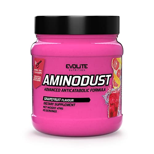 Evolite Nutrition EAA Powder Aminodust 474g - L Glutamine - Beta Alanine - Acide Amine Musculation Cover