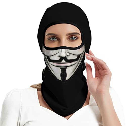 Image of Red Plume 3PCS Balaclava Full Face Mask Ski Mask UV Protection Cover Motorcycle Full Face Mask for Men Women Outdoor Sports