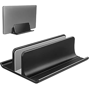 VAYDEER Vertikaler 3-in-1 Laptopständer Aluminium Schwarz