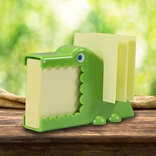 Memo Holder for Desk Multi-Functional Desktop Note Pad Note Dispenser Crocodile Gift for Women Pen Holder Note Clip Notes Bock of 200 Blanks,2 Packs