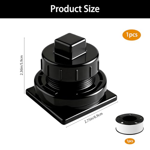 Image of 1 Pack Stock Tank Drain Plug Fit for rubbermaid Commercial 50 70 100 150 300 Gallon Stock Tank,Water Tank Plug,Float Valve Drain Replacement,Leak Proof Design