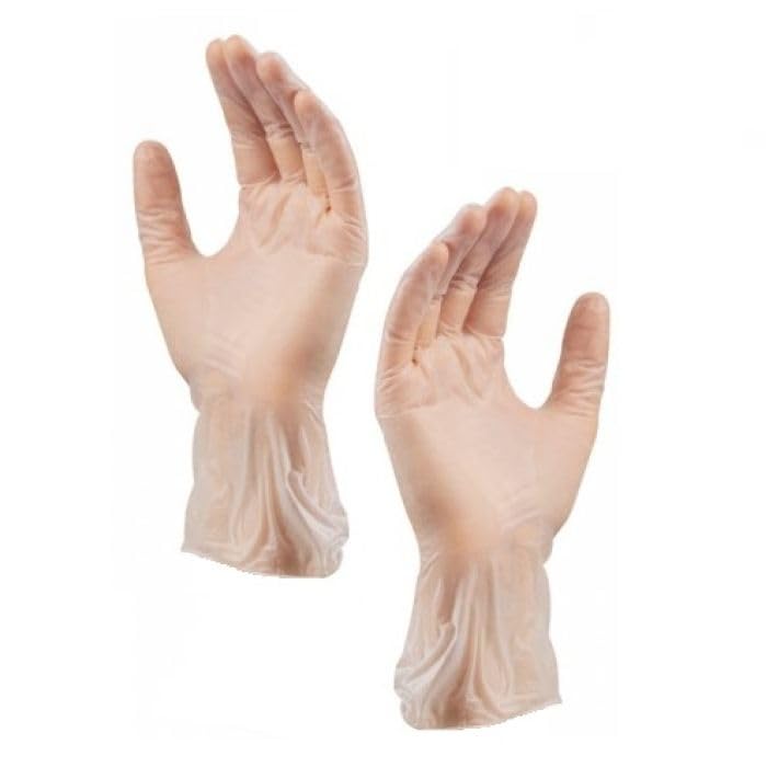 HO Higiene Online | Guantes Desechables Transparentes Cocinar Limpiar | Sin Polvo, Sin Látex, Ambidextros, Cómodos y Resistentes. (Estuche 100 unidades, M)