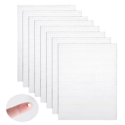 Lot de 8 feuilles de 9 600 carrés en mousse à pois 3D double face pour scrapbooking, fabrication de cartes en papier 3D, épaisseur de 0,2 cm Cover
