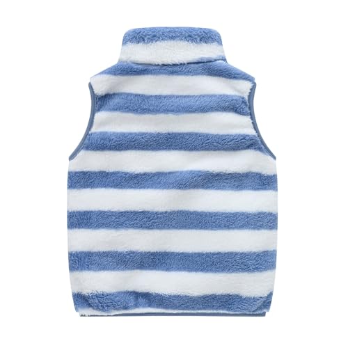 Boys Girls Zip up Fuzzy Vest Soft Plush Fleece Waistcoat Kids High Neck Thick Warm Fall Winter Outwear with Pockets2